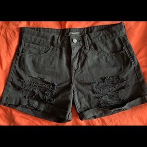 Forever 21 Black Ripped Shorts